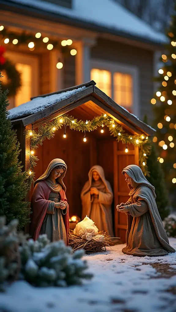 vintage nativity scene glow