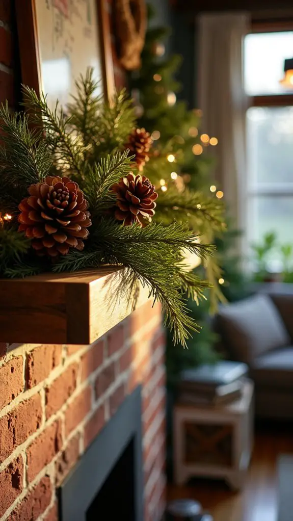 vintage pinecone cedar arrangement