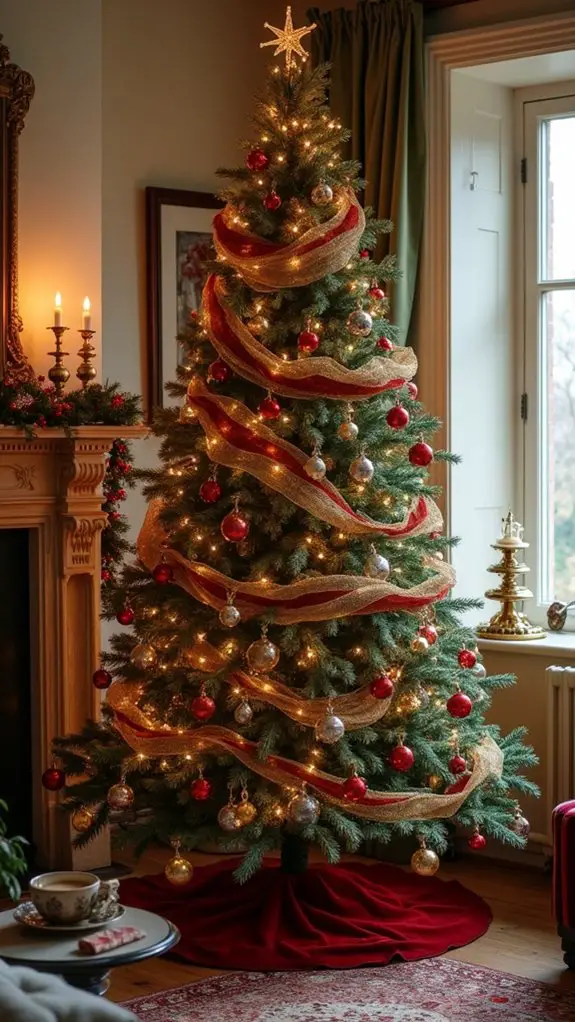 vintage red and gold decor