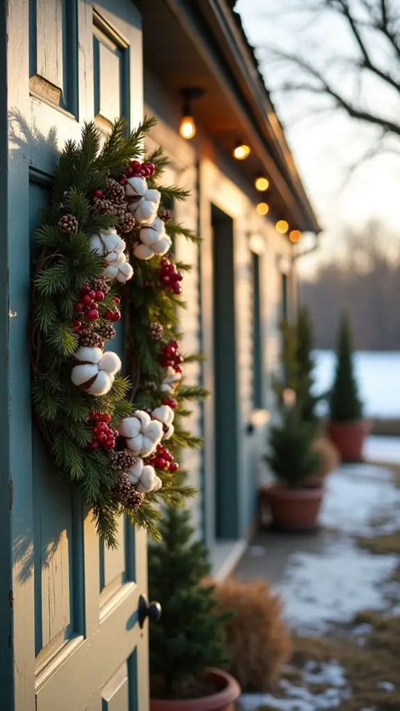 vintage rustic holiday wreath