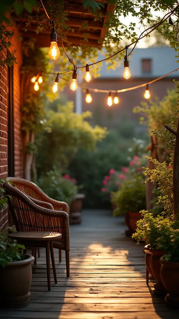 vintage vibe with edison bulbs