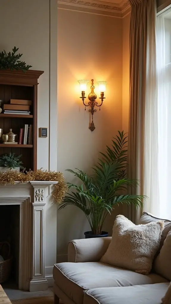 warm gold holiday ambiance