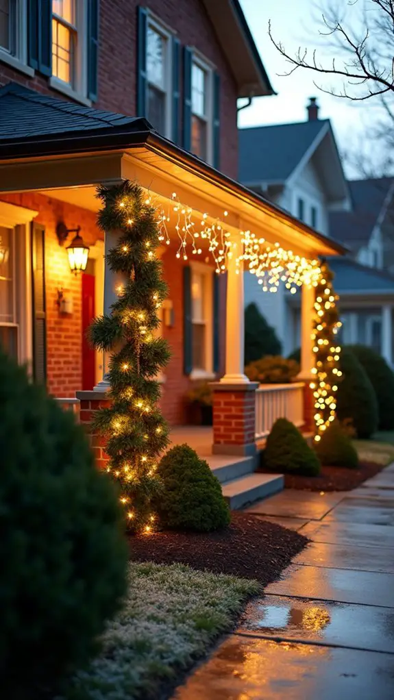 warm holiday light display