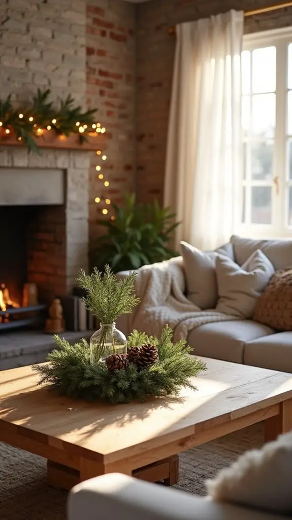 warm organic wood accents