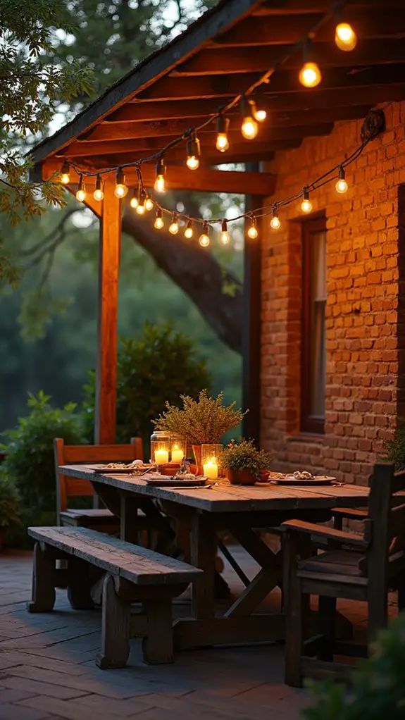 warm white string lights