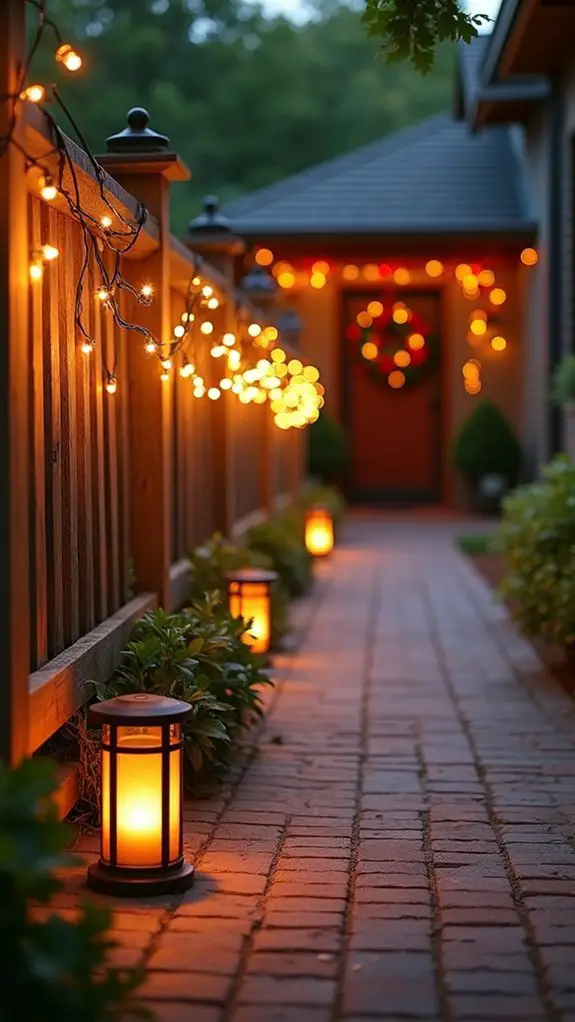 welcoming illuminated pathway lights