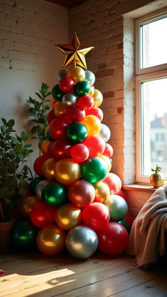 whimsical balloon holiday centerpiece