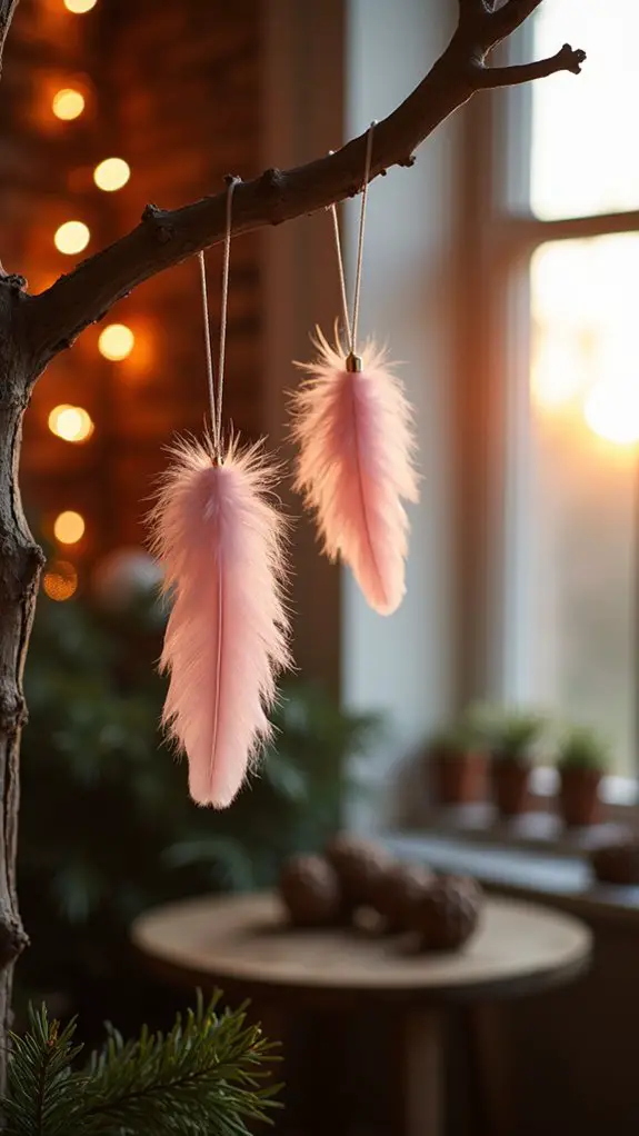 whimsical blush pink ornaments