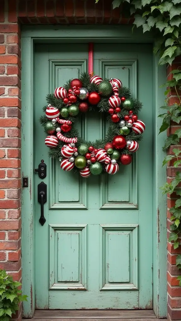 whimsical candy cane wreath