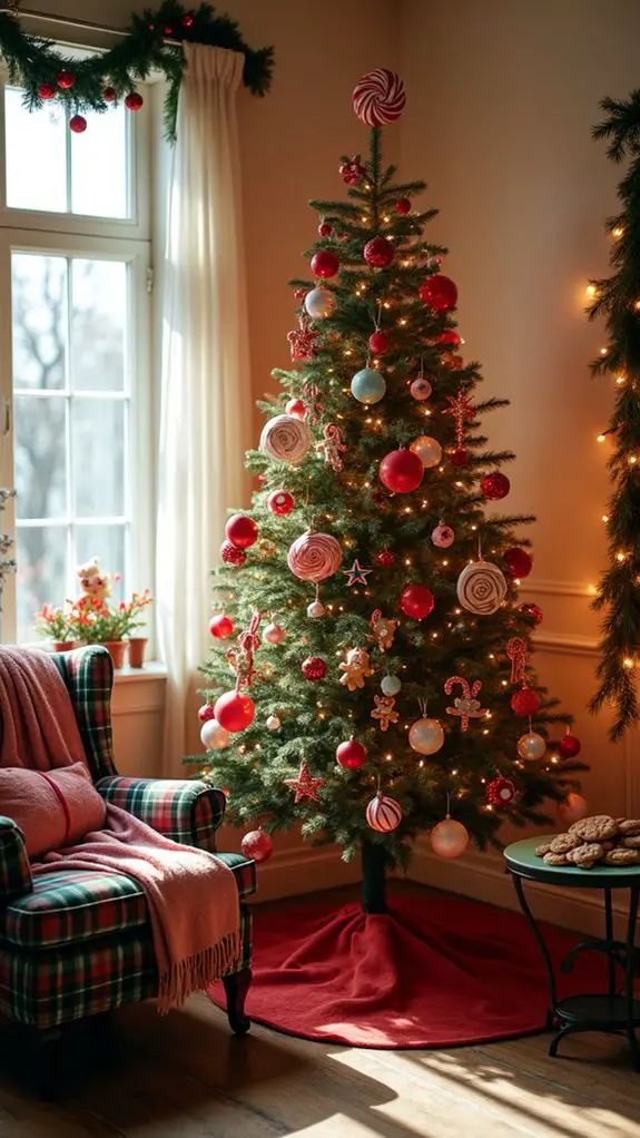 whimsical candy themed christmas tree