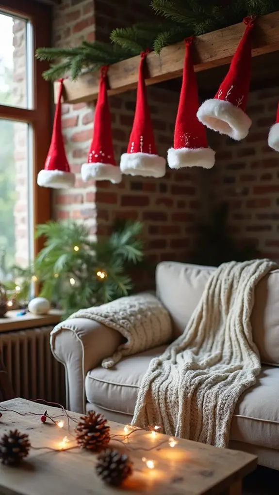 whimsical colorful holiday hats