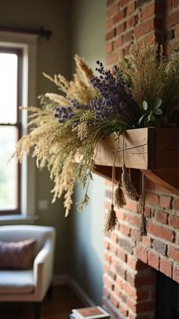 whimsical dried flower decor