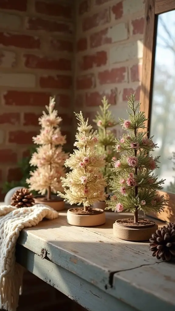 whimsical dried flower trees