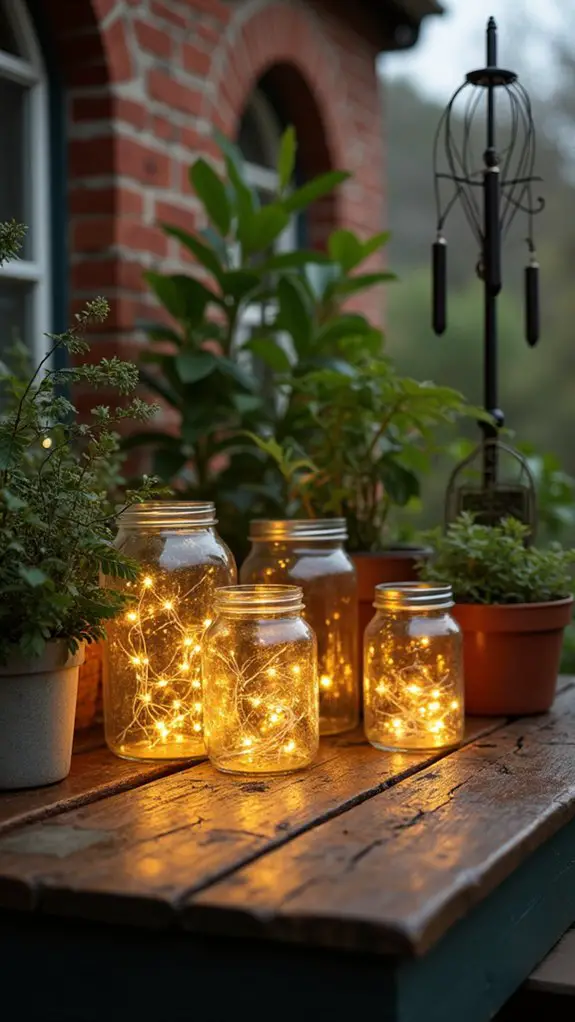 whimsical fairy lights jars