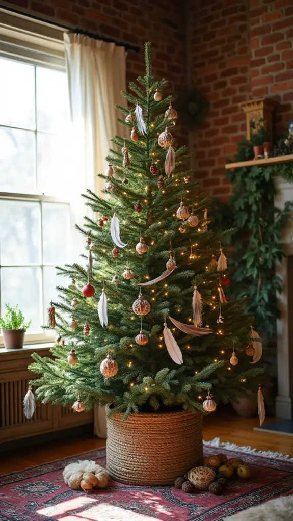 whimsical feathered christmas ornaments