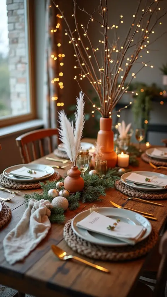 whimsical feathered holiday accents