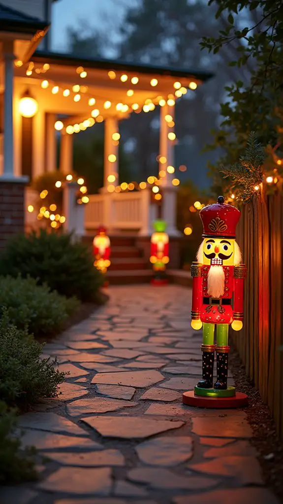 whimsical festive pathway lights