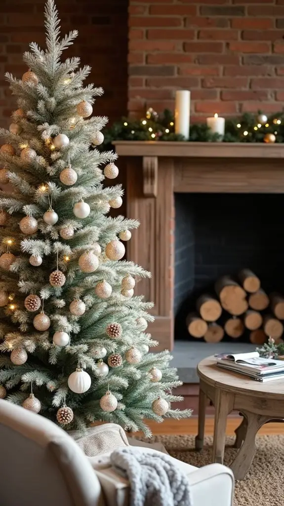 whimsical frosted pinecone ornaments