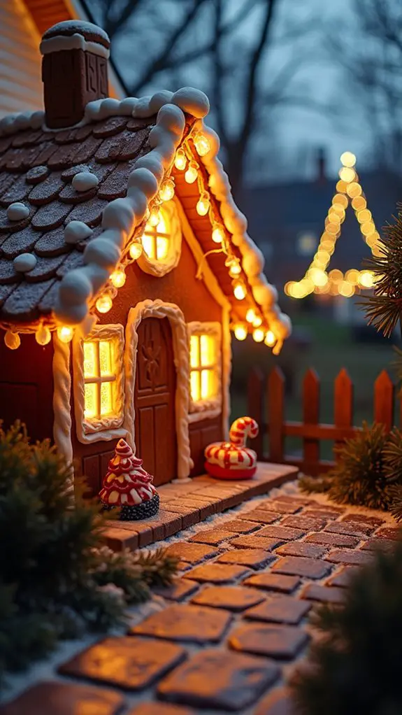 whimsical gingerbread holiday lights
