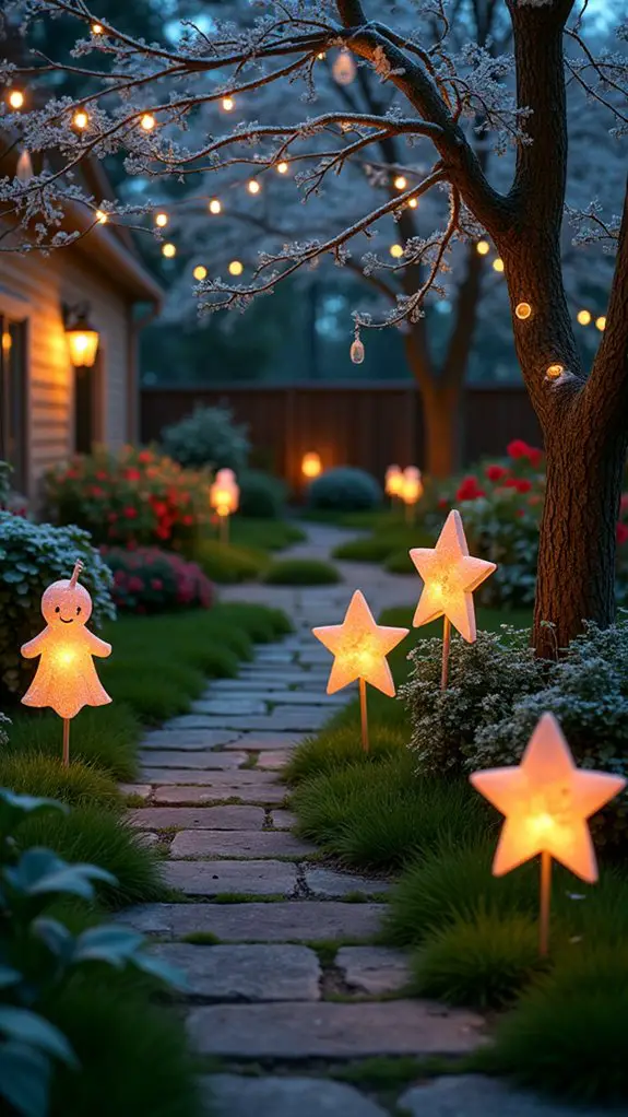 whimsical glow in the dark stakes