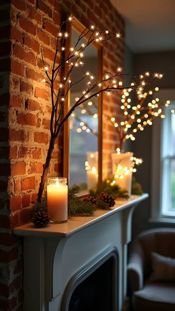 whimsical glowing branch decor