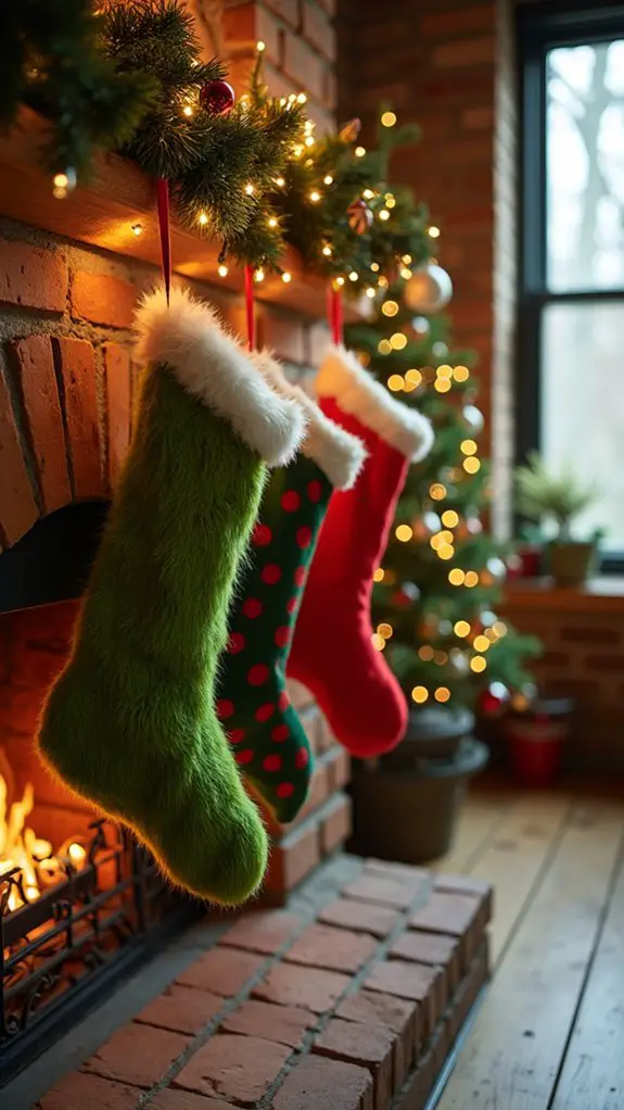 whimsical grinch stockings glow