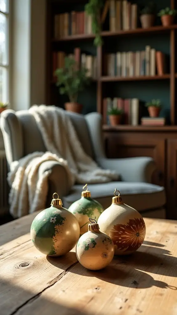 whimsical hand painted holiday decor