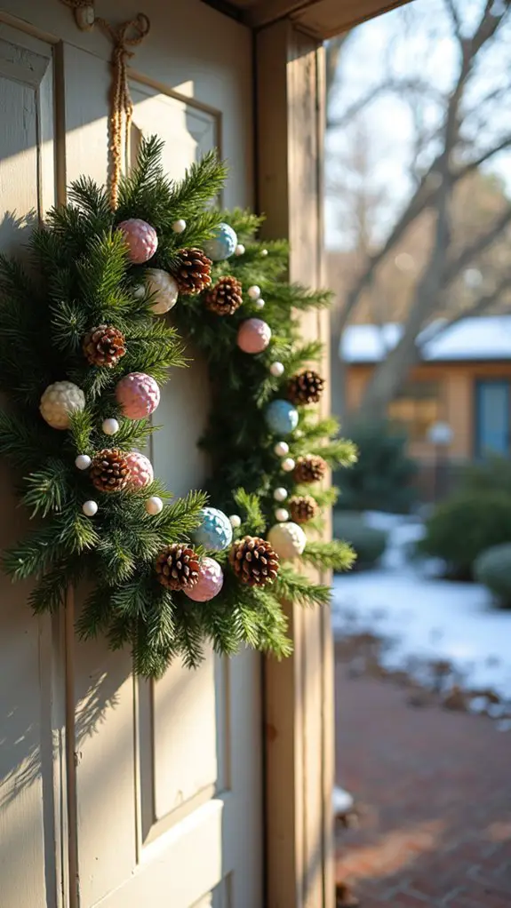 whimsical hand painted pine cones