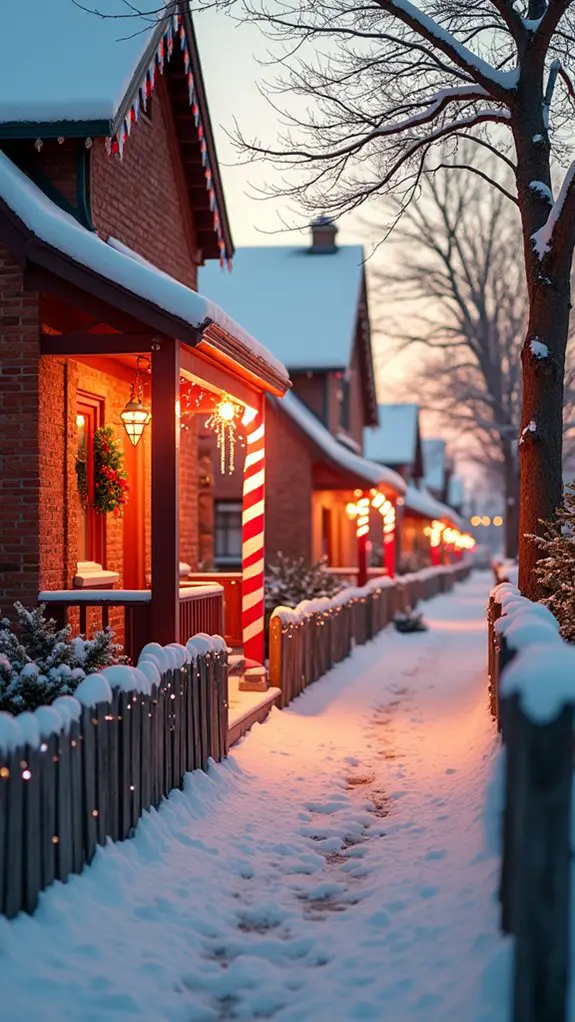 whimsical holiday candy path