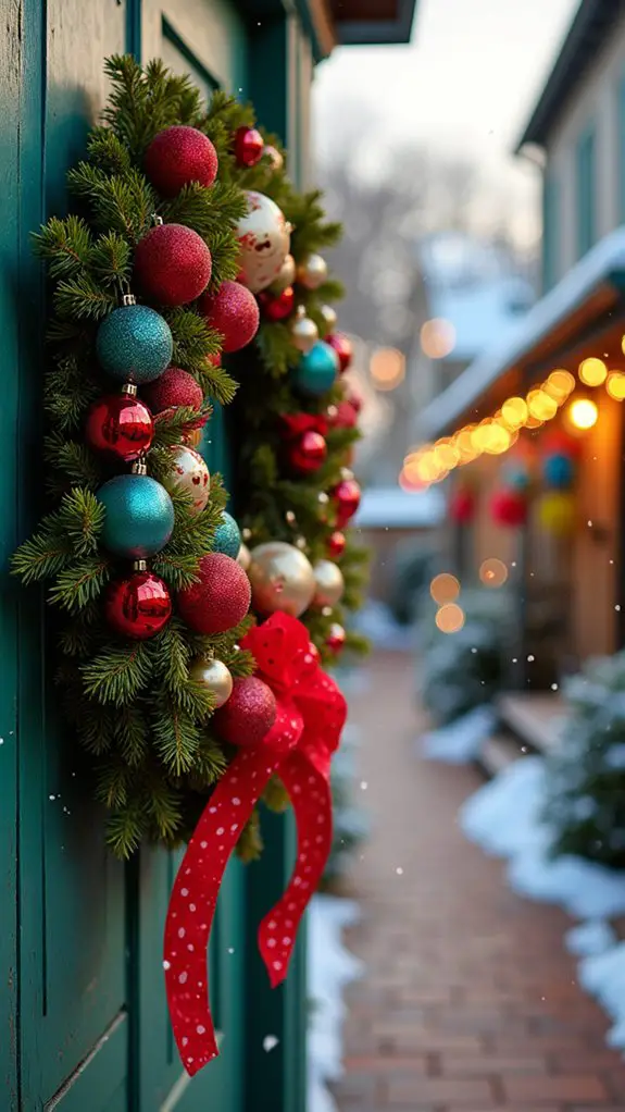 whimsical holiday door decor