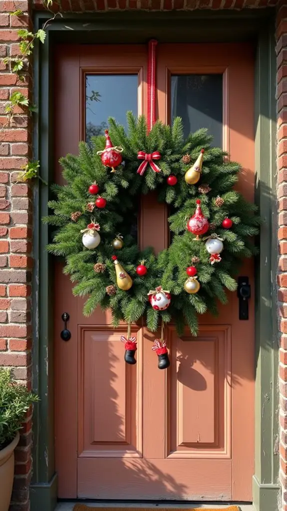 whimsical holiday elf wreath