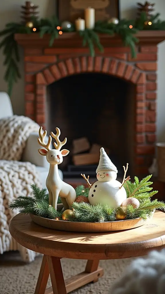 whimsical holiday figurines joyfully decorate
