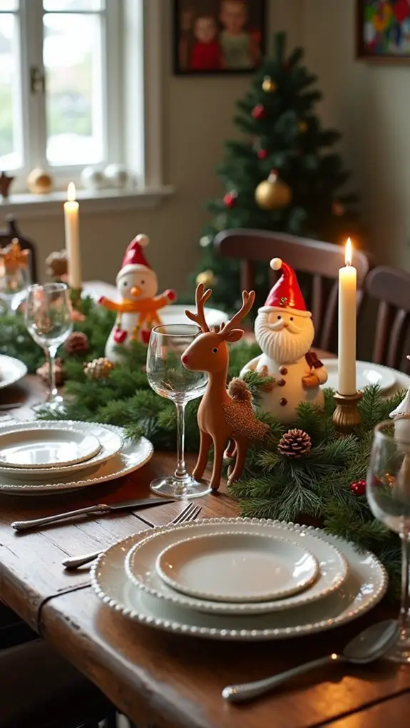 whimsical holiday table decor