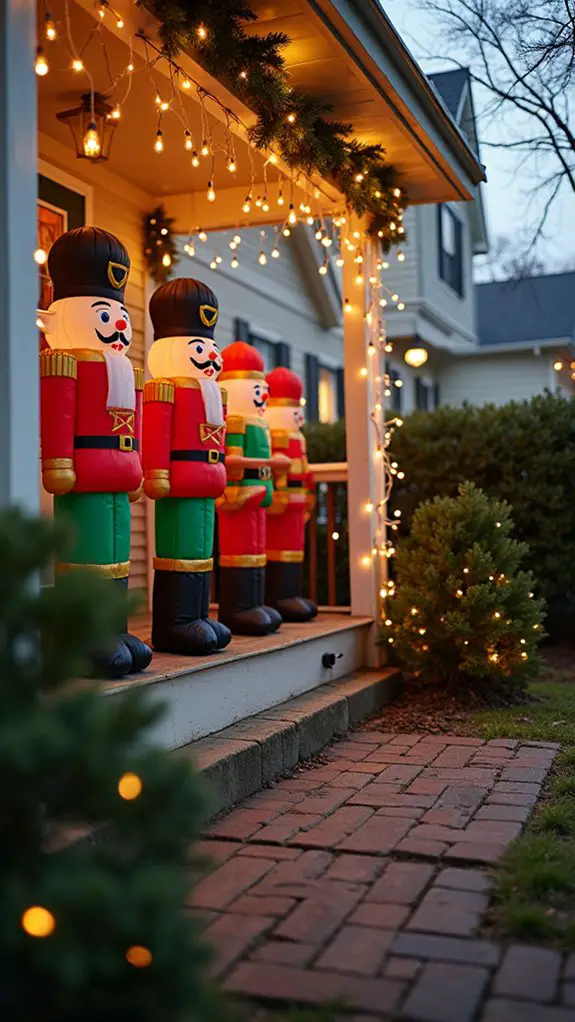 whimsical holiday yard decoration