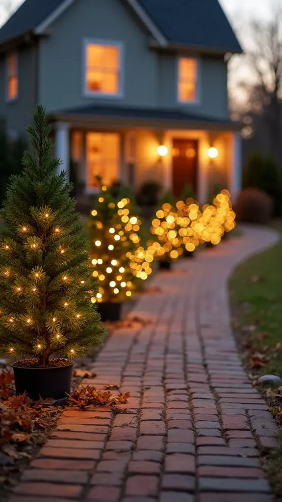 whimsical illuminated holiday path