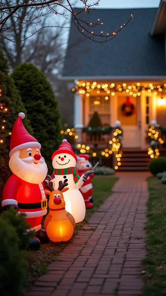 whimsical inflatable holiday decorations
