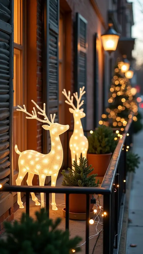 whimsical light up reindeer decor
