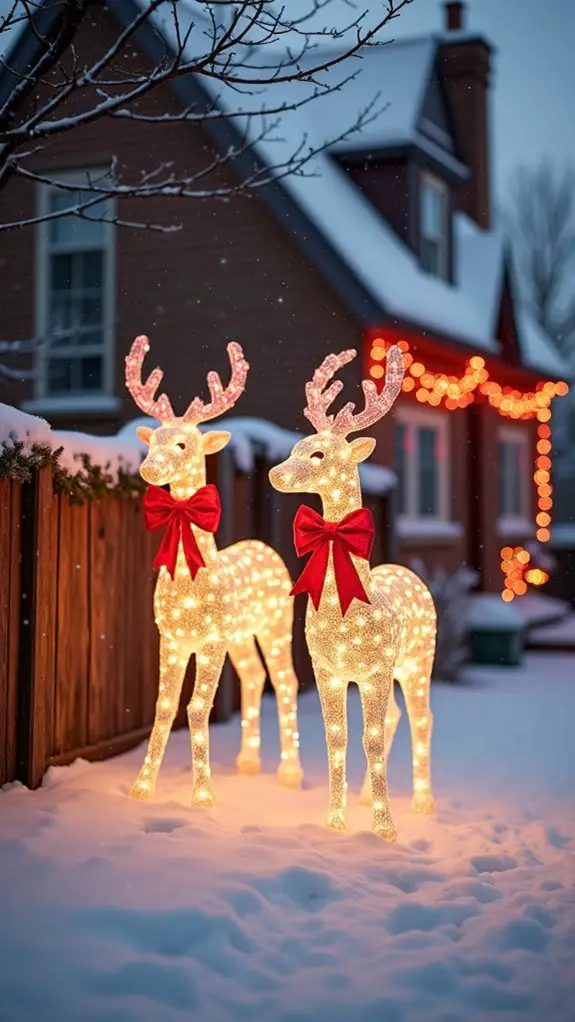 whimsical light up reindeer decorations