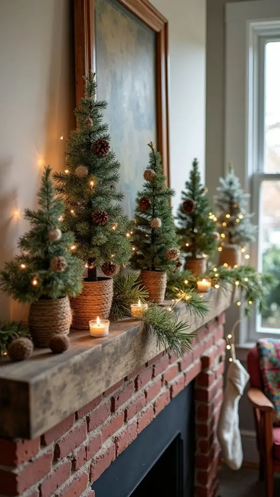 whimsical miniature christmas trees