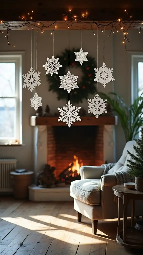 whimsical paper snowflakes crafting