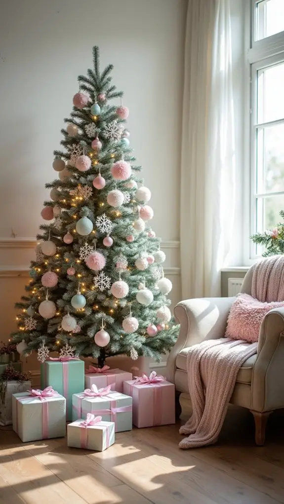 whimsical pastel holiday decorations