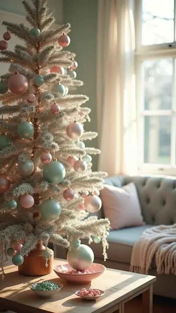 whimsical pastel rainbow ornaments