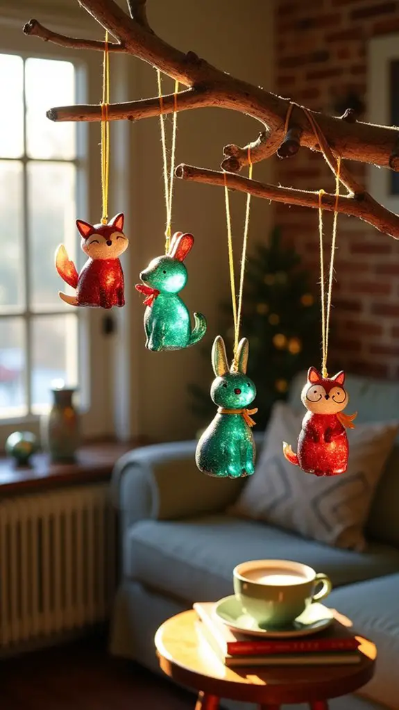 whimsical resin animal ornaments