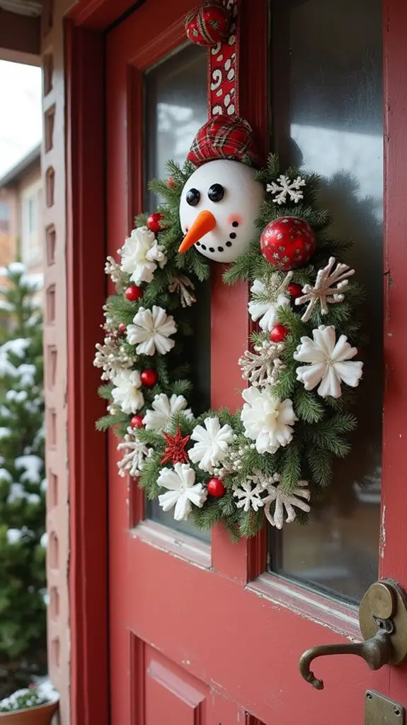 whimsical snowman holiday decor