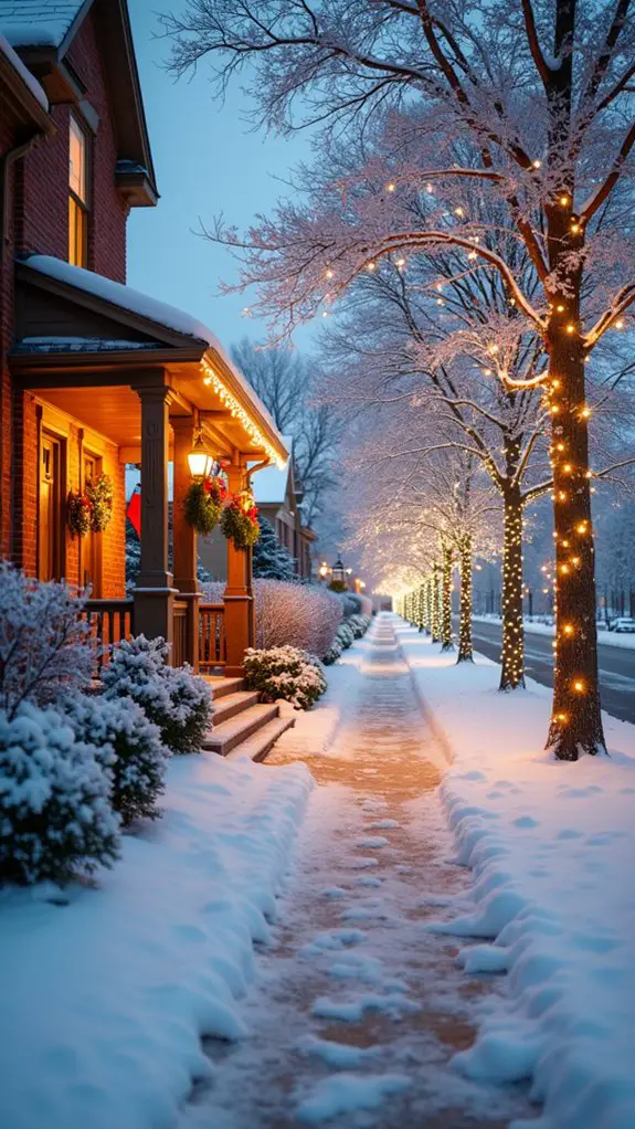 whimsical sparkling winter trees