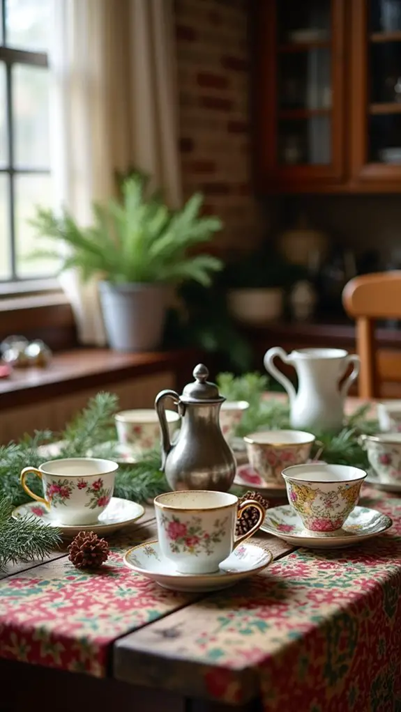 whimsical vintage tea cups