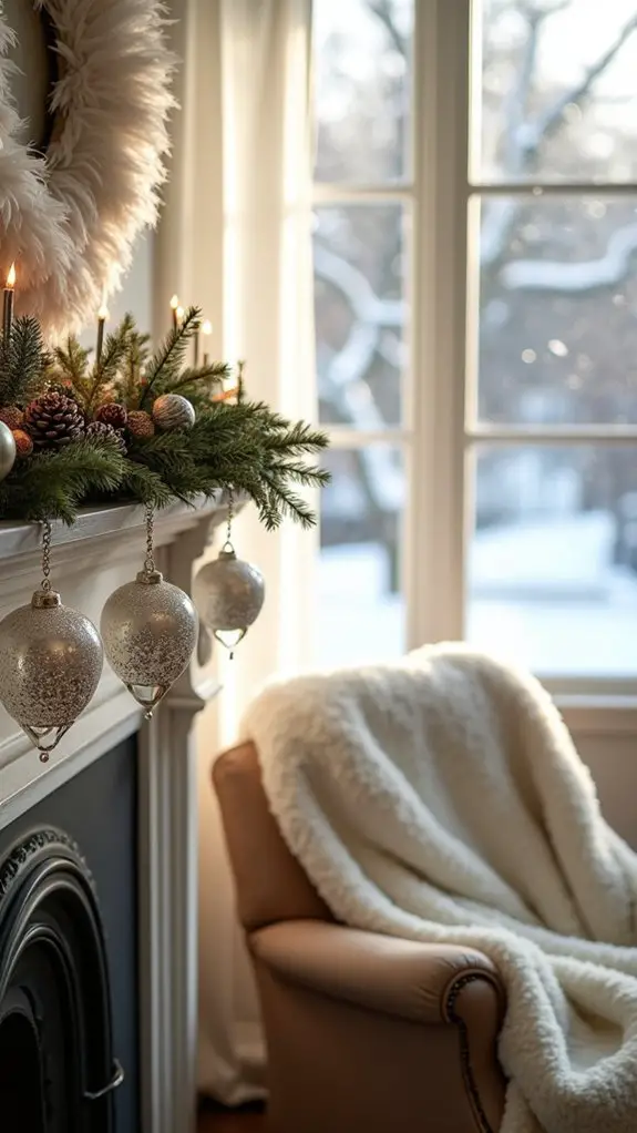 whimsical white feather decor