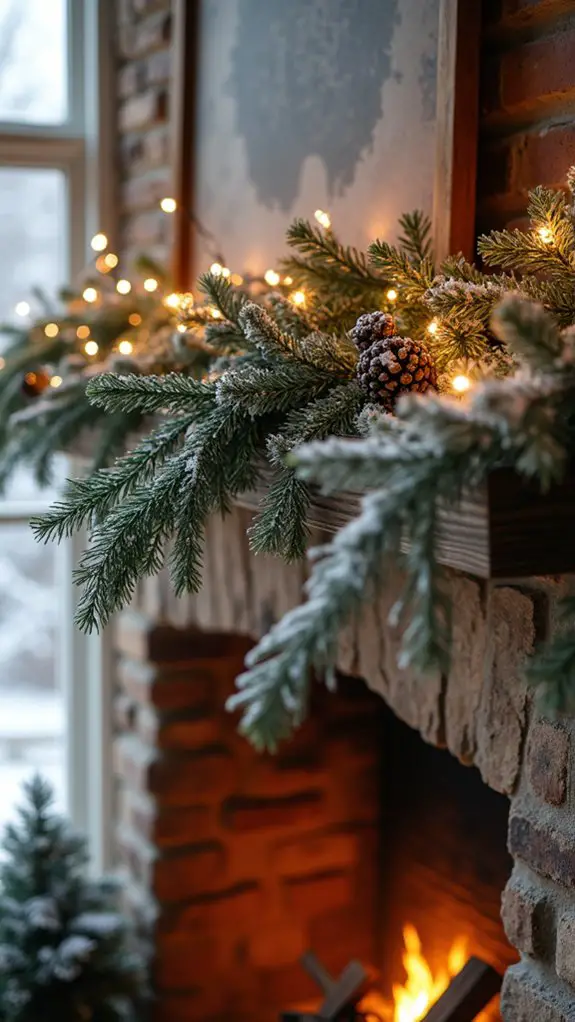 whimsical winter mantle decor