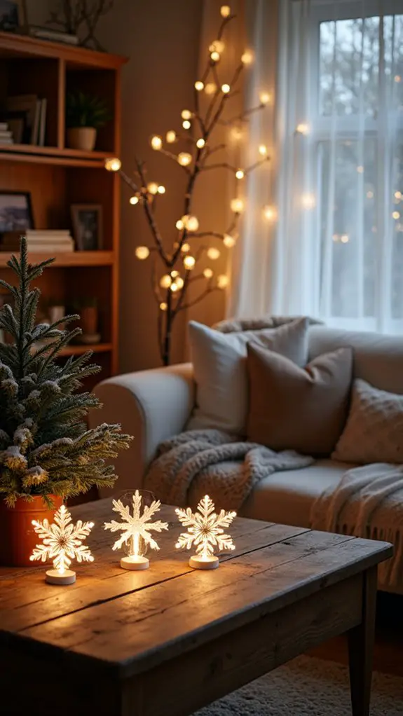 whimsical winter night lights