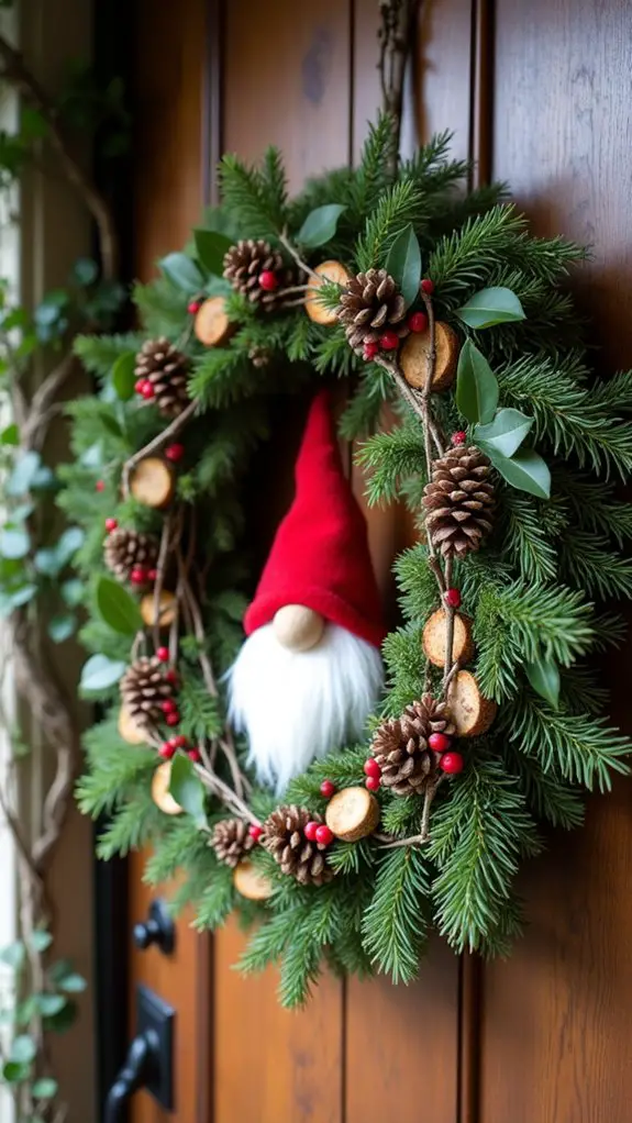 whimsical woodland gnome wreath